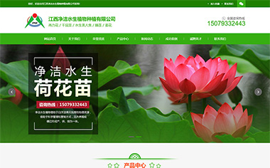 上饒萬網科(kē)技完成江西淨潔水生植物種植有限公司網站設計