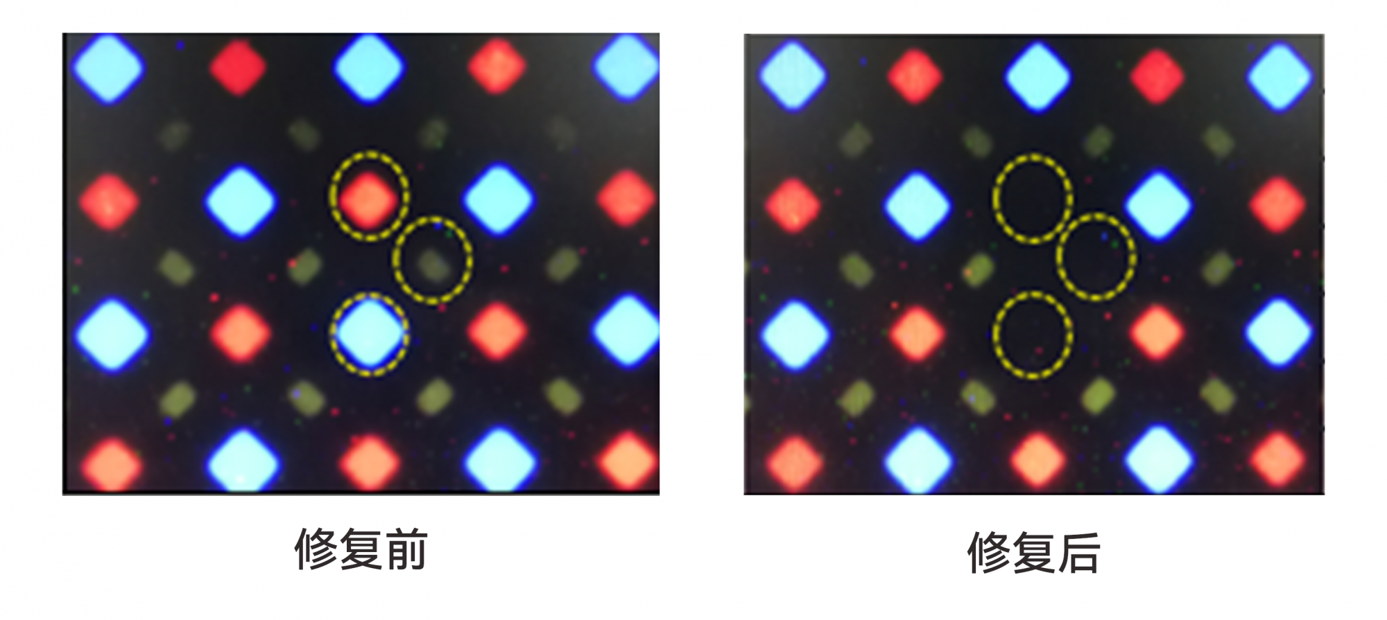 OLEDLCD激光修復(fù)設(shè)備樣品